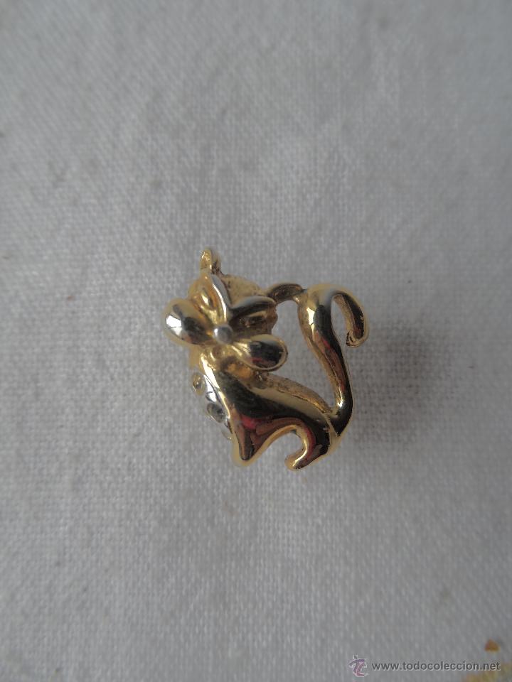 Gioielleria: gato gatito broche dorado con piedras broche tipo pins