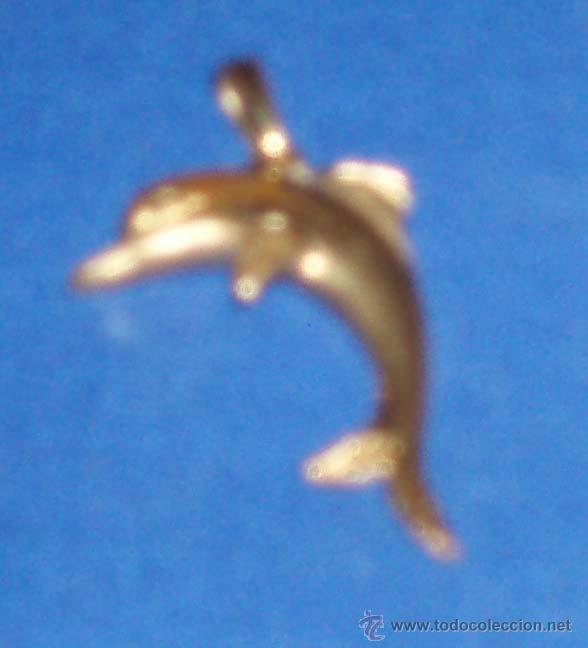 Gioielleria: colgante delfin dorado gold-plate