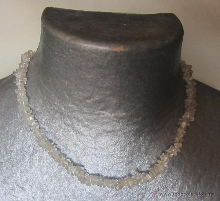 Joyeria: collar gargantilla vintage de cristal de roca - Foto 1