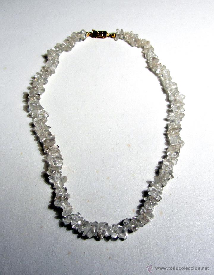 Joyeria: collar gargantilla vintage de cristal de roca - Foto 2