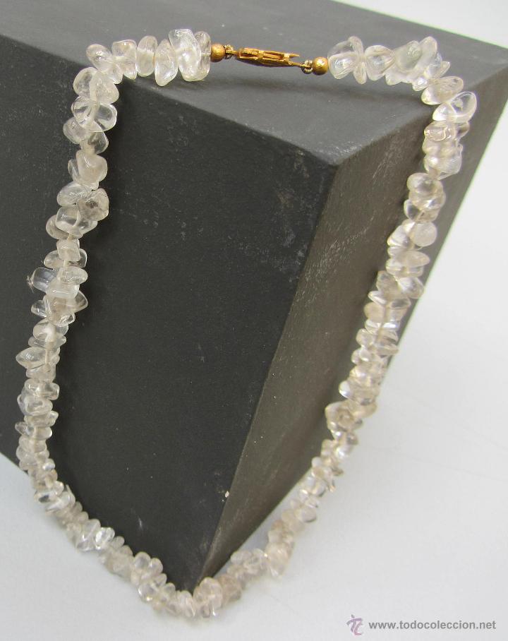 Joyeria: collar gargantilla vintage de cristal de roca - Foto 4