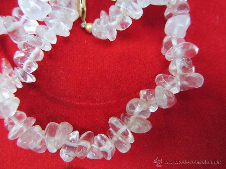 Joyeria: collar gargantilla vintage de cristal de roca - Foto 5