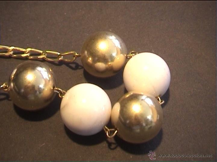 Joyeria: COLLAR BOLAS METAL DORADO 36CM DOBLE - Foto 3