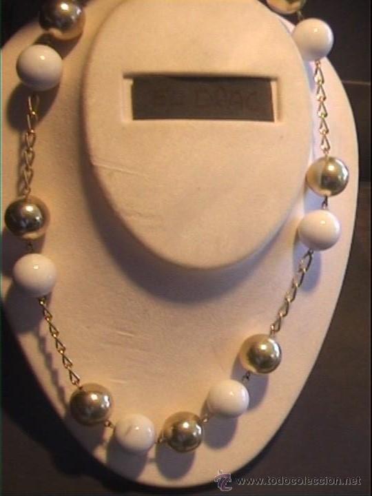 Joyeria: COLLAR BOLAS METAL DORADO 36CM DOBLE - Foto 4