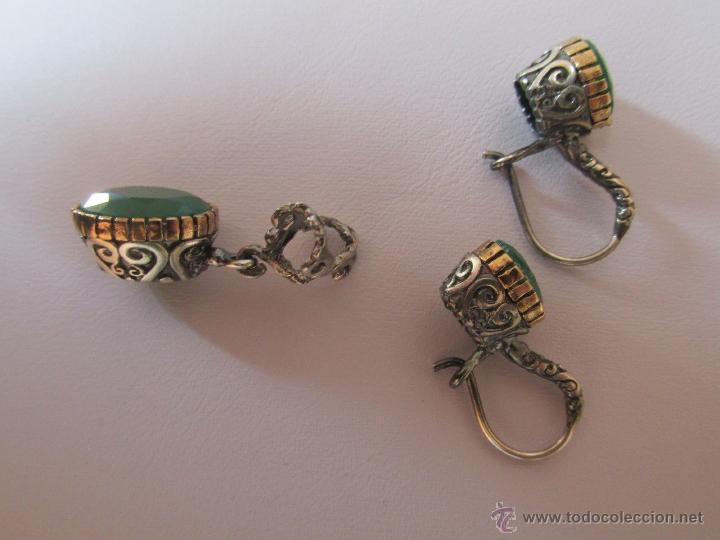 Joyeria: Pendientes y colgante con esmeraldas verdes - Foto 2