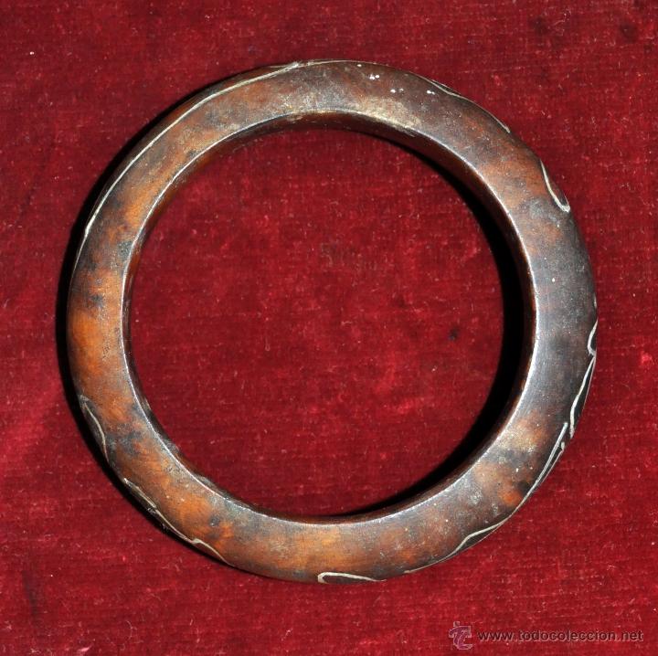 Joyeria: BONITO BRAZALETE DE MADERA CON METAL INCRUSTADO - Foto 2