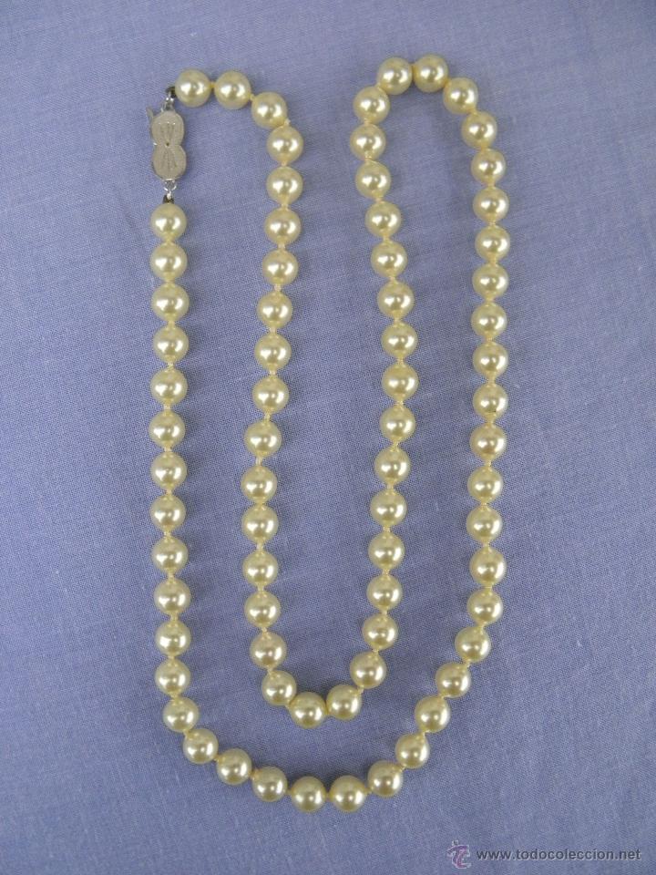 Joyeria: Antiguo collar de abalorios perlas, de 60 cm - Foto 1
