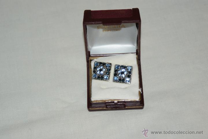 Gioielleria: pendientes a&ntilde;os 70 en su estuche orijinall joyeria fortuna barcelona