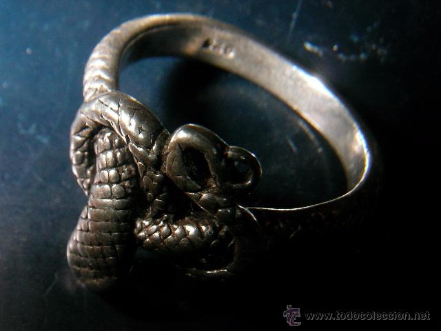 Joyeria: sortija serpiente en plata de ley - Foto 2