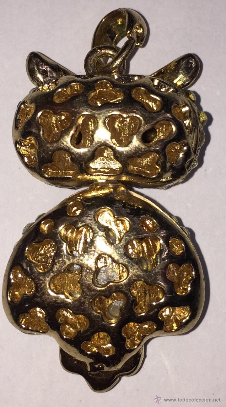 Joyeria: Colgante en bronce y pedrer&iacute;a en forma de buho - Foto 2