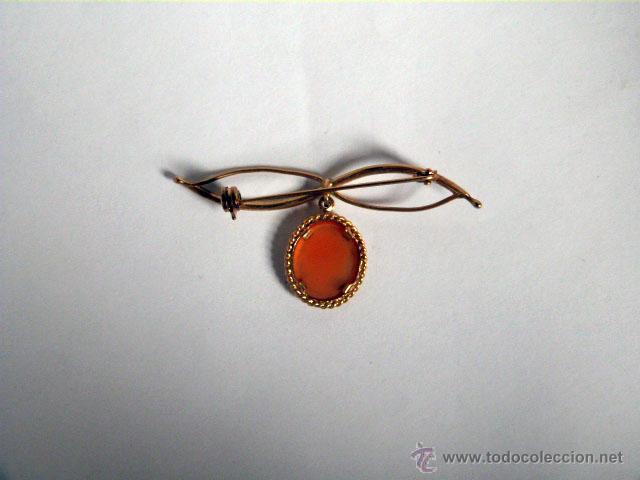 Joyeria: Broche realizado en cornalina y oro 14k - Foto 2