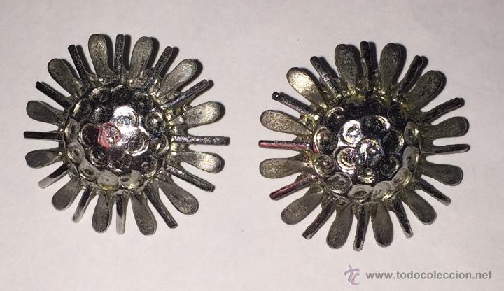 Joaillerie: Preciosa pareja de pendientes a&ntilde;os 60 en forma de sol