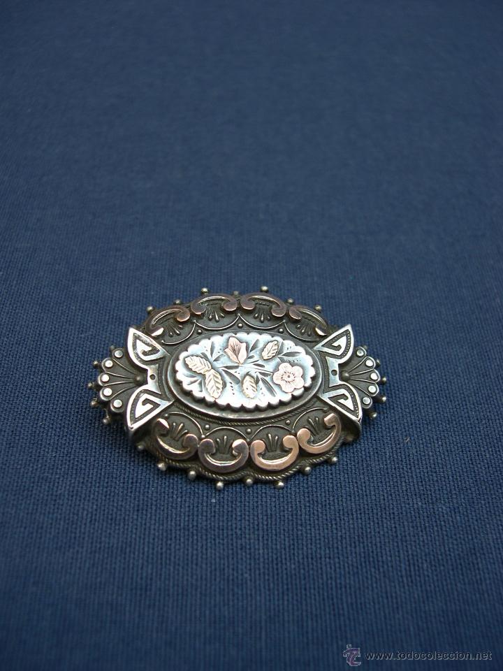 Schmuck: Antiguo broche portafotos de plata inglesa.