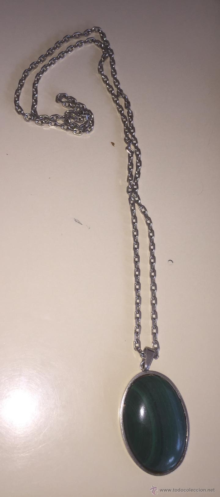 Joyeria: Collar de plata y piedra central malaquita - Foto 1