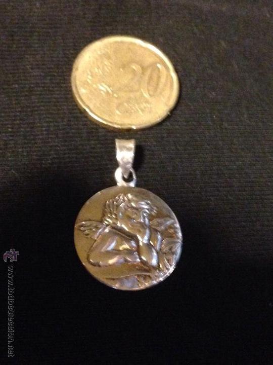 Joyeria: Colgante de plata de ley. 925.medalla con &aacute;ngel