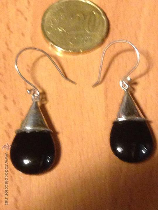 Joyeria: Pendientes de plata de ley 925 y &oacute;nix - Foto 1