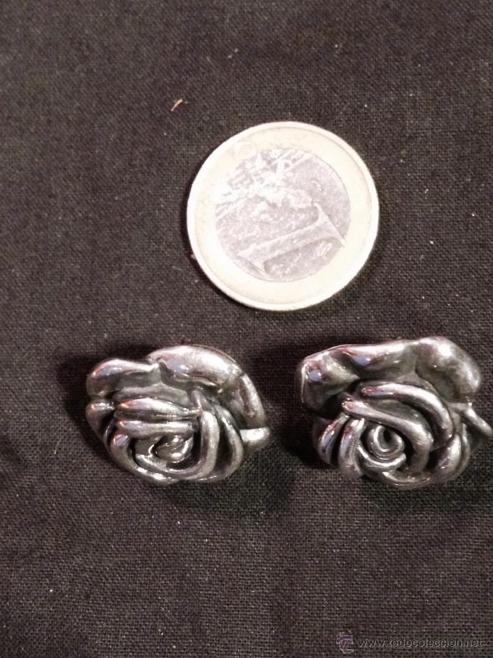 Joyeria: Pendientes vintage de plata de ley 925.rosas