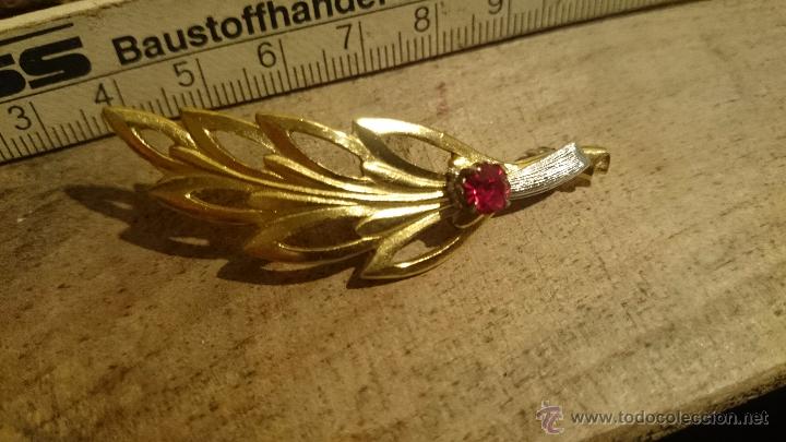Joyeria: broche antiguo tipo hoja - Foto 1