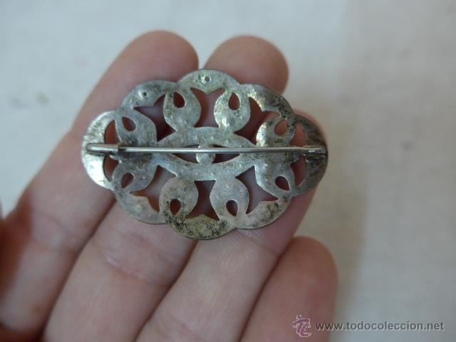 Joyeria: Antiguo broche de plata de principios s.XX - Foto 3