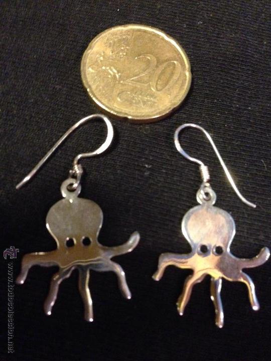 Schmuck: Pendientes de plata de ley 925.pulpos