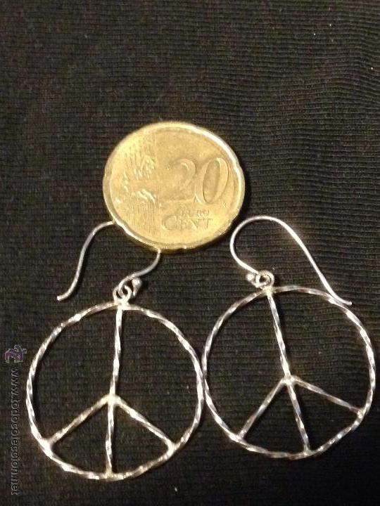 Joyeria: Pendientes de plata de ley 925.s&iacute;mbolo de La Paz