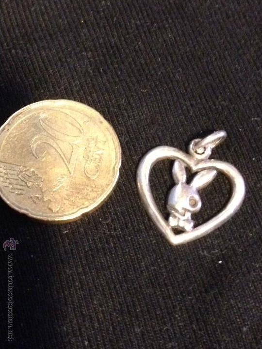 Joyeria: Colgante de plata de ley 925.coraz&oacute;n playboy