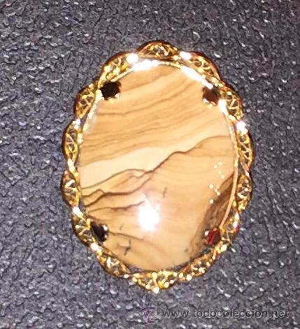 Joyeria: Bonito broche chapado con piedra central - Foto 1