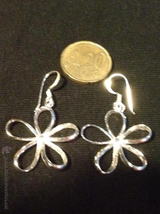 Schmuck: Pendientes de plata de ley 925.flores