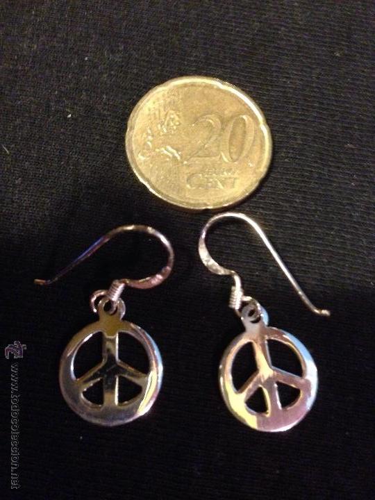 Schmuck: Pendientes de plata de ley 925.s&iacute;mbolo de La Paz