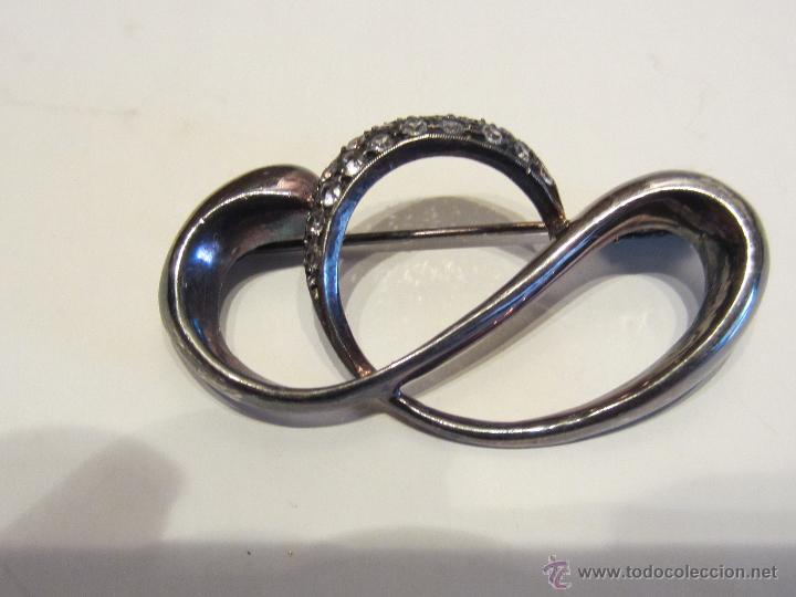 Joyeria: broche aguja de plata y circonitas - Foto 1