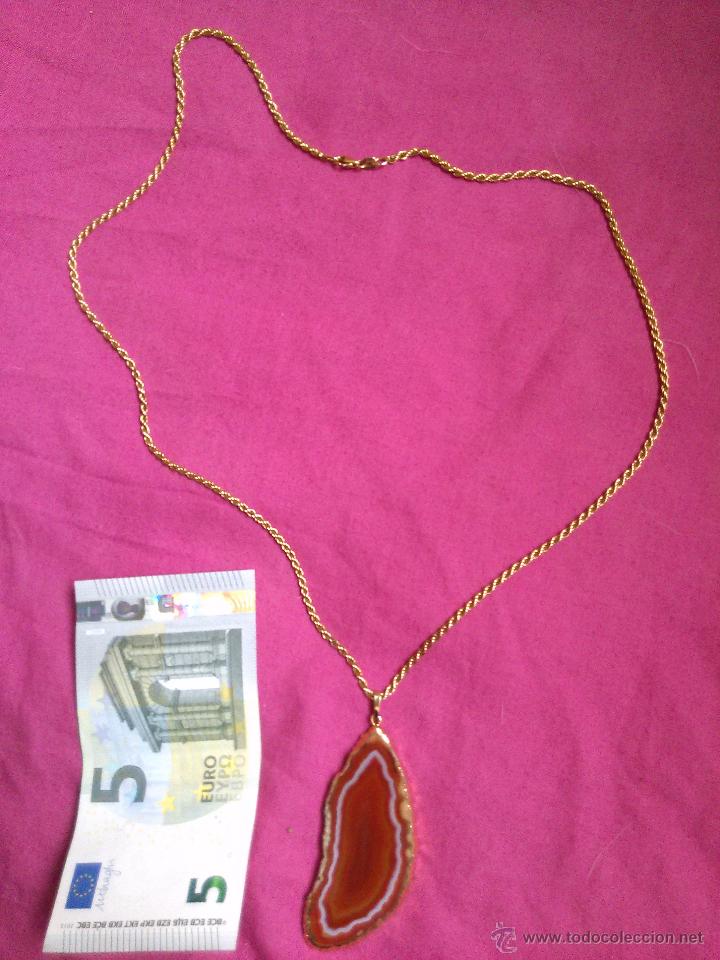 Joyeria: Collar de &aacute;gata en cadena dorada - Foto 1