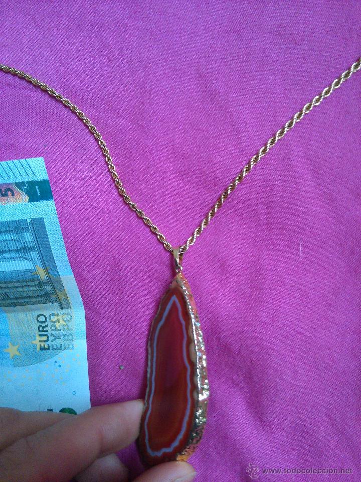 Joyeria: Collar de &aacute;gata en cadena dorada - Foto 2