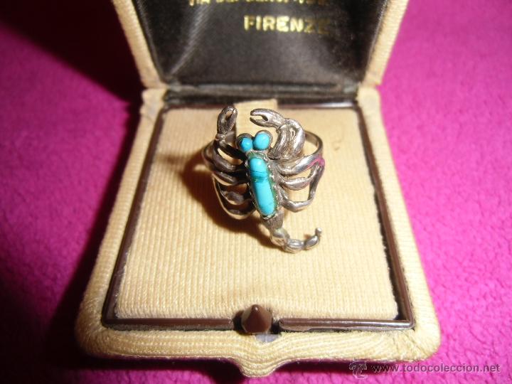 Joyeria: Anillo de plata y turquesas escorpi&oacute;n - Foto 1