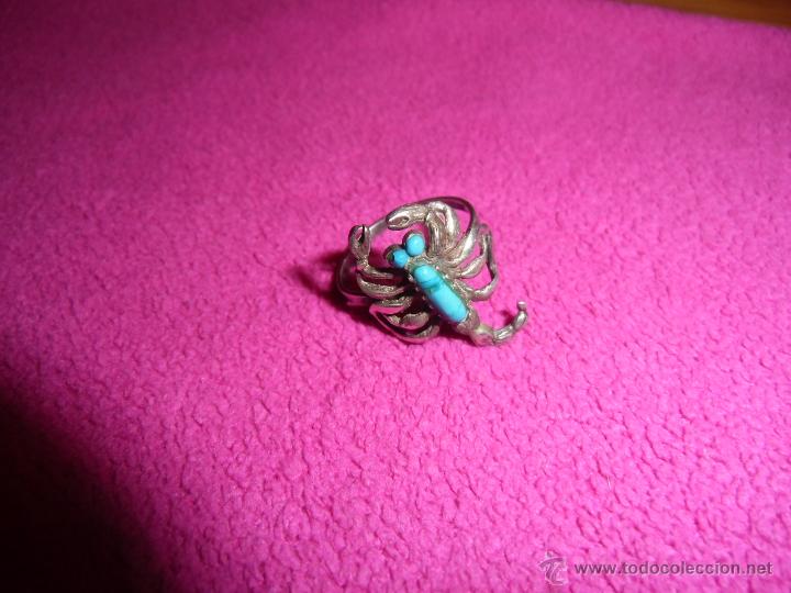 Joyeria: Anillo de plata y turquesas escorpi&oacute;n - Foto 3
