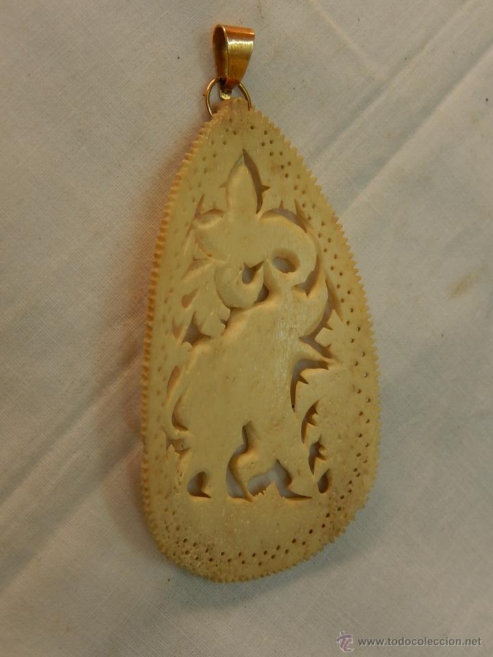Joyeria: Colgante de la suerte. Oro y hueso. - Foto 6