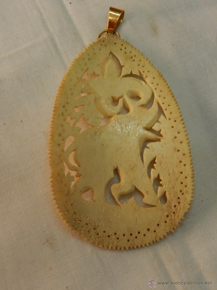 Joyeria: Colgante de la suerte. Oro y hueso. - Foto 7