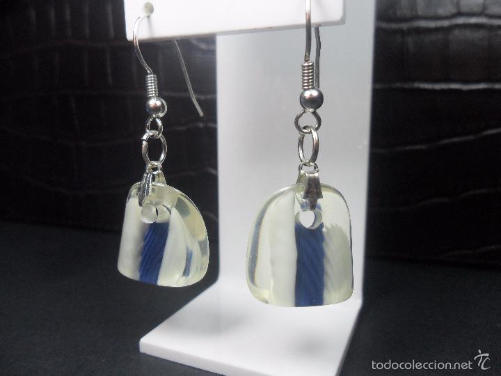 Joyeria: PENDIENTES LARGOS DE PLATA DE AMBAR CON INCRUSTACIONES 30 mm DE LARGO - Foto 1