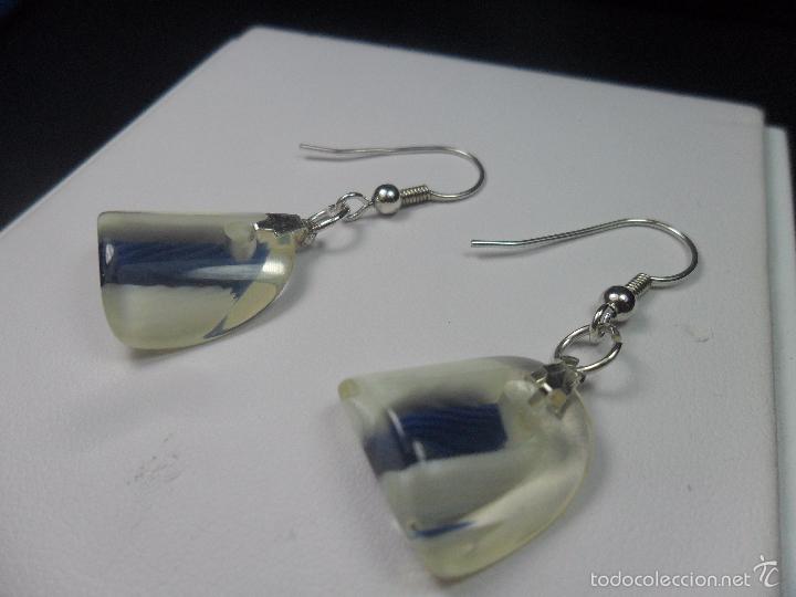 Joyeria: PENDIENTES LARGOS DE PLATA DE AMBAR CON INCRUSTACIONES 30 mm DE LARGO - Foto 2