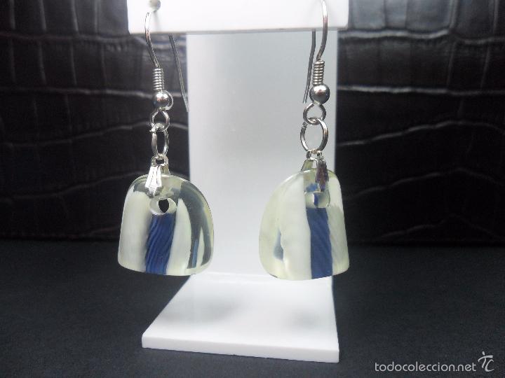 Joyeria: PENDIENTES LARGOS DE PLATA DE AMBAR CON INCRUSTACIONES 30 mm DE LARGO - Foto 3