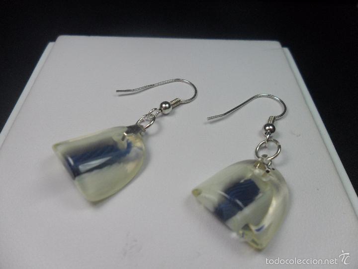 Joyeria: PENDIENTES LARGOS DE PLATA DE AMBAR CON INCRUSTACIONES 30 mm DE LARGO - Foto 4