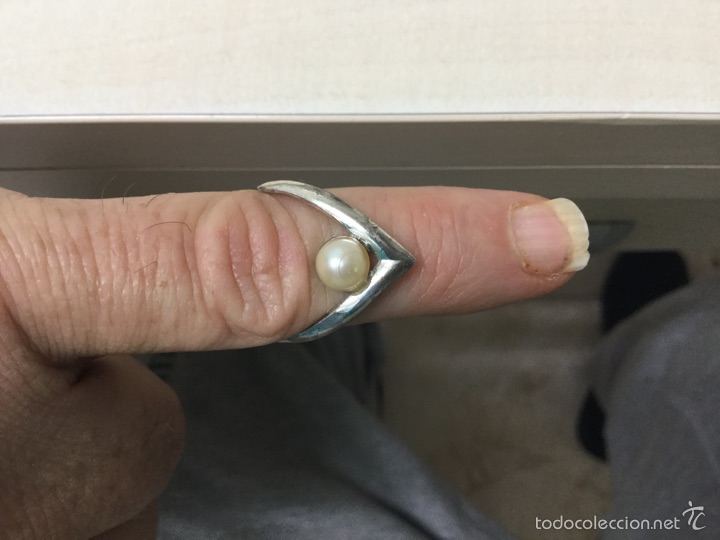 Joyeria: Anillo de plata con perla - Foto 1