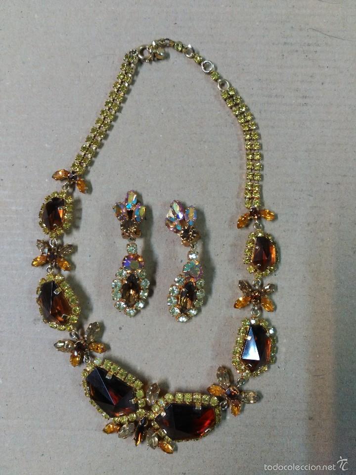 Joyeria: Conjunto de gargantilla y pendientes de bisuteria - Foto 1