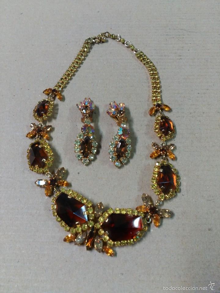 Joyeria: Conjunto de gargantilla y pendientes de bisuteria - Foto 2