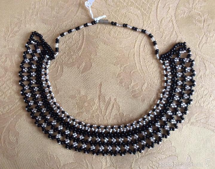 Joyeria: COLLAR VINTAGE ABALORIOS CRISTAL HACIENDO FLORES