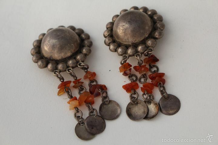 Joyeria: PENDIENTES DE MEXICO EN PLATA DE LEY CON AMBAR