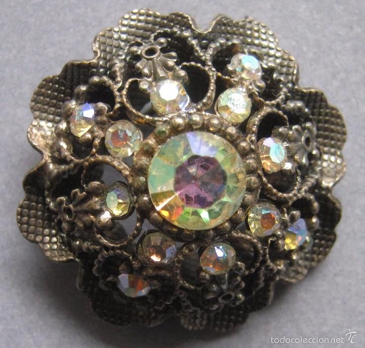 Joaillerie: ANTIGUO BROCHE CON PIEDRAS DE CRISTAL PPIO. S. XX