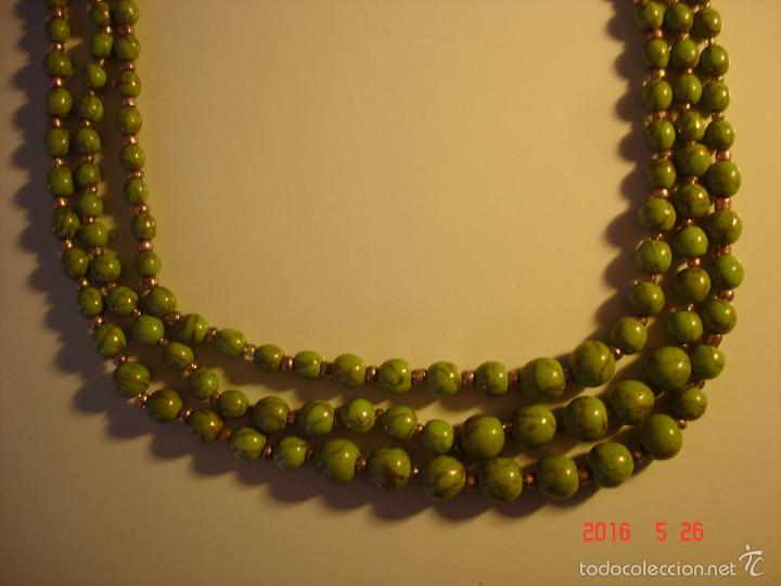 Joyeria: COLLAR 3 VUELTAS PIEDRAS VERDES JASPEADAS - Foto 2