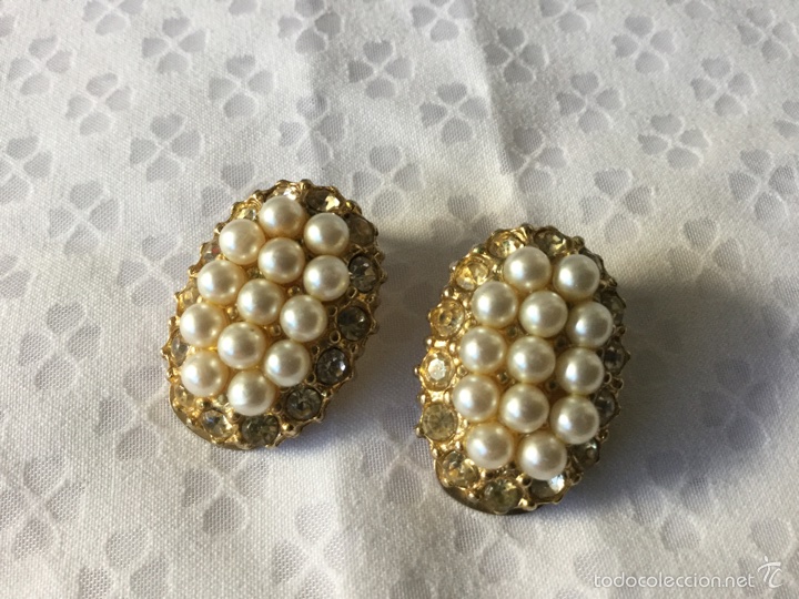 Joyeria: Pendientes de perlas y cristal - Foto 1
