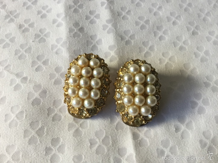 Joyeria: Pendientes de perlas y cristal - Foto 3