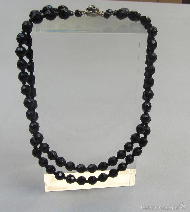 Joyeria: collar de luto de cristal de bohemia - Foto 1